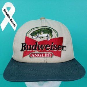 VTG Budweiser Bass Pro Angler Trucker Hat Mess snapback